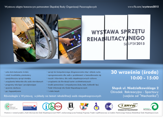 Plakat wystawy sprzętu rehabilitacyjnego - plakat wystawy