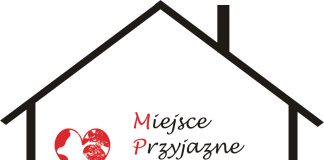 Grafika przedstawia logo: kontur domu, w środku ikona serca i napis: "Miejsce Przyjazne Seniorom"